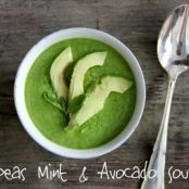 Raw Peas, Mint, and Avocado Soup