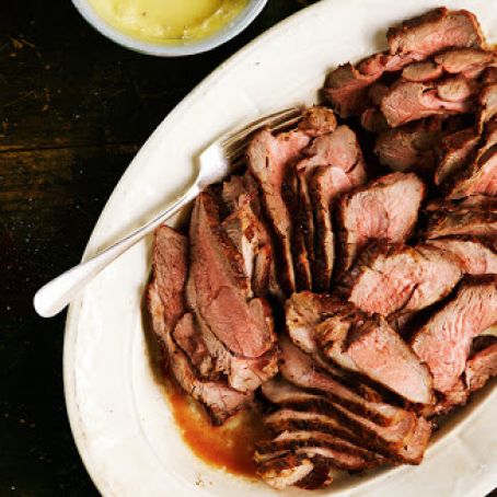Grilled Leg of Lamb with Herb Salt