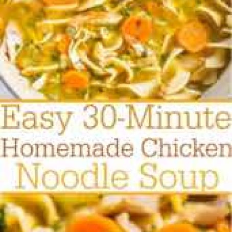 Chicken Noodle Soup in Thirty Minute
