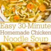 Chicken Noodle Soup in Thirty Minute