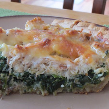 Crab, Bacon and Spinach Quiche