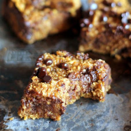 cookie - Healthy Pumpkin Chocolate Chip Oat Bars {vegan & gluten free} | Ambitious Kitchen