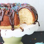 Donut Bundt Cake with Chocolate Glaze