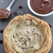 Giant Nutella Stuffed Chocolate Chip Cookies