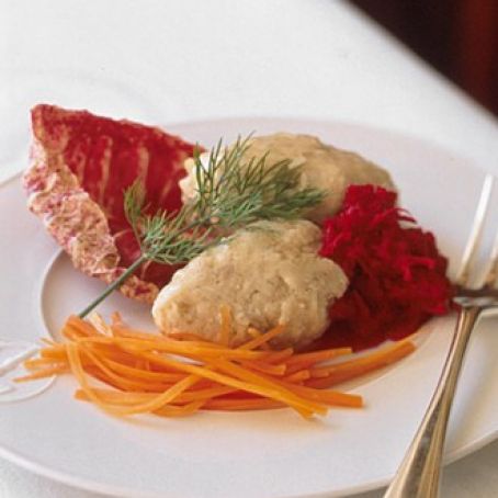Gefilte Fish with Fresh Beet Horseradish