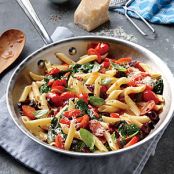 Grape Tomato, Olive, and Spinach Pasta