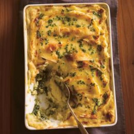 Gratin de purée de pommes de terre aux épinards | Ricardo