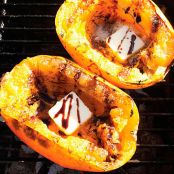 Grill-Roasted Spaghetti Squash with Molasses and Butter