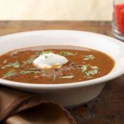 BEAN*****Citrus-Scented Black Bean Soup with Chipotle Cream (MF/MP)