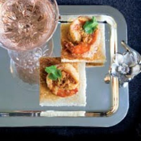 Lemongrass Shrimp on Toast