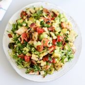 BBQ Chicken Chopped Salad with Grilled Garlic Croutons