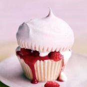 Pink Meringue Cupcakes with Raspberry Curd