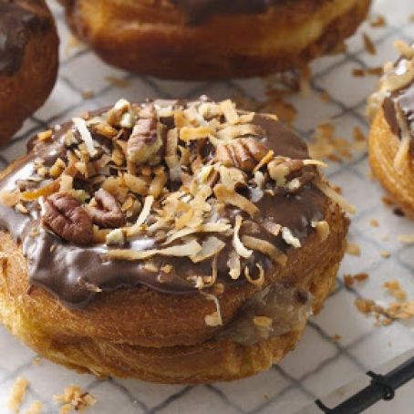 German Chocolate Doughnuts