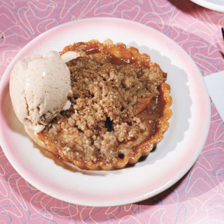 Caramel-Apple Tartlets with Cinnamon-Rum Ice Cream