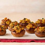 Sausage & Cornbread Stuffed Mushrooms