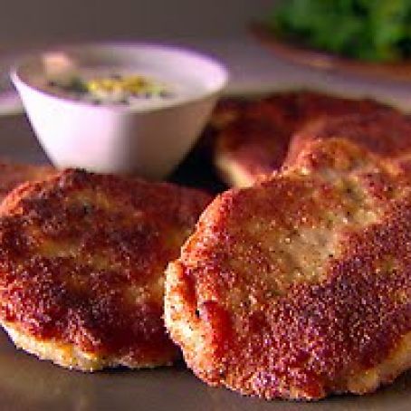 Pork Milanese with Creamy Caper and Lemon Sauce