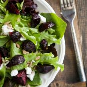 Maple Roasted Beet and Goat Cheese Salad