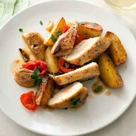 Sweet & Spicy Chicken with Potatoes & Cherry Peppers