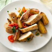 Sweet & Spicy Chicken with Potatoes & Cherry Peppers