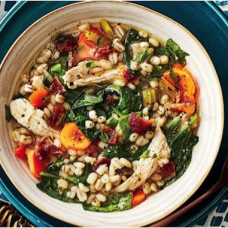 Quick Chicken and Barley Stew