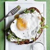 Ricotta, Arugala and Fried Egg Sandwich