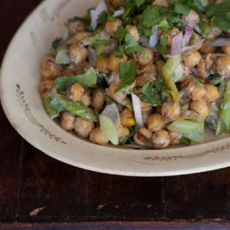 Pan-fried Chickpea Salad