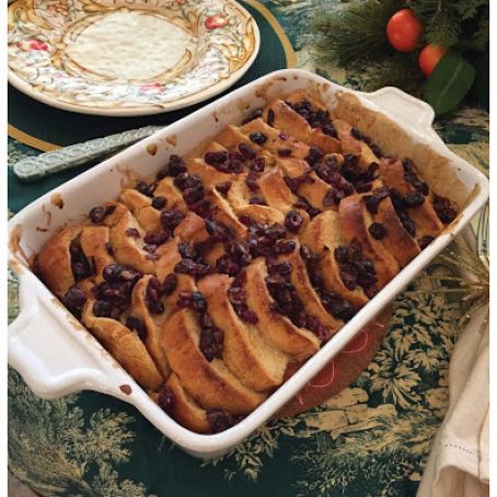 Oven-Baked French Toast with Cranberries & Maple Syrup