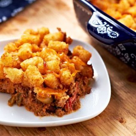 Sloppy Joe Tater Tot Casserole