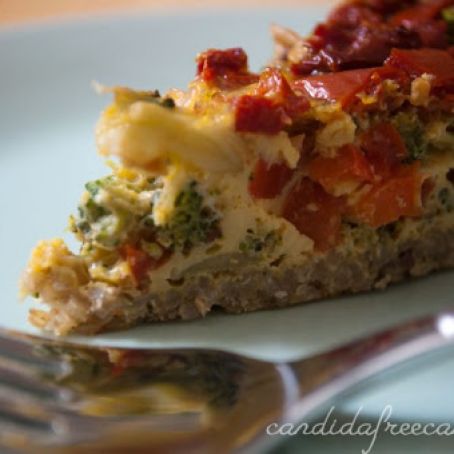 Broccoli Veggie Quiche with Quinoa Crust (gf, df)