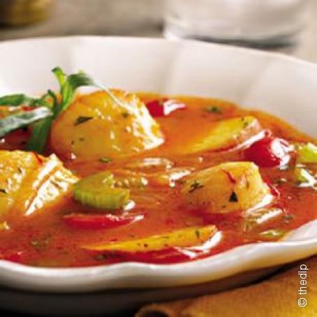 Scallops in Saffron-Tarragon Broth