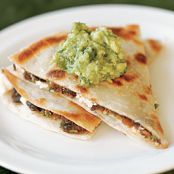 Black Bean & Goat Cheese Quesadillas with Guacamole