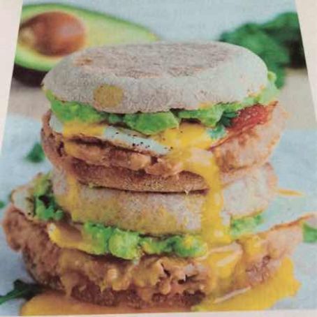 Huevos  rancheros breakfast sandwich