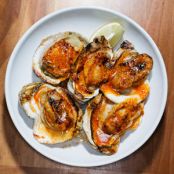 Grilled Oysters with Chile Butter