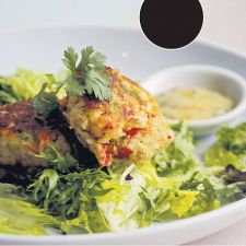 Lobster Cakes with spicey Cilantro Mayo