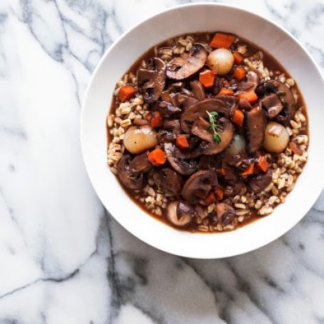 Mushroom Bourguignon