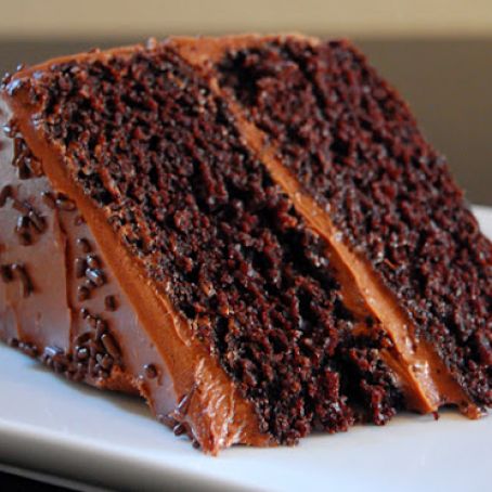 DOUBLE DARK CHOCOLATE CAKE – Adapted from Ina Garten