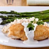Parmesan Crusted Chicken in Cream Sauce