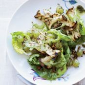 Celery, Grilled Grape and Mushroom Salad