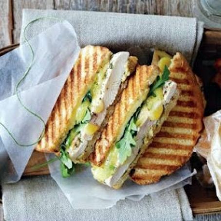 Chicken Panini with Gruyere, Tarragon & Artichoke Spread