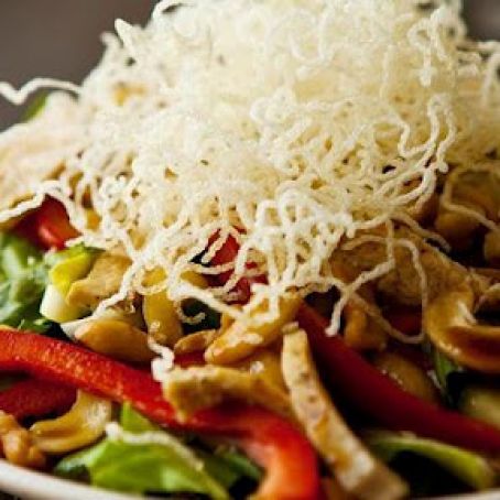 Asian-Style Cashew Chicken Salad with Sesame Soy Vinaigrette