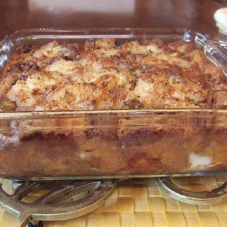 Leek Brioche Bread Pudding