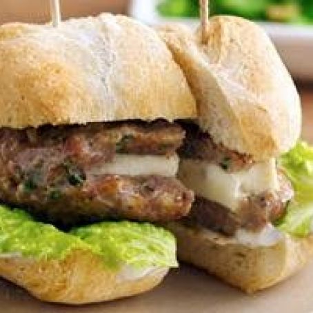 Mini Greek Turkey Burgers with Cucumber Sauce