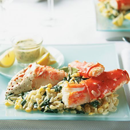 King Crab Legs & Creamy Orzotto
