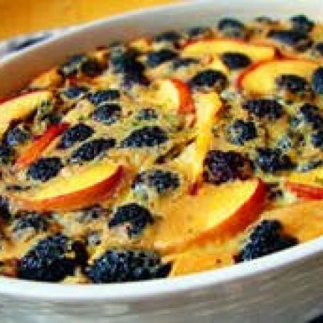 Peach and Blueberry Custard