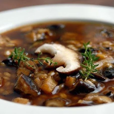 Barley and Shitake Mushroom Soup