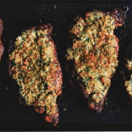 Roast Steaks With Blue Cheese Crust