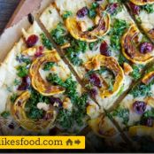 Delicata Squash, Kale and Parmesan Flatbread