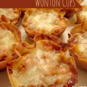 BBQ-Ranch Chicken Wonton Cups