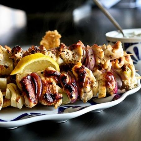 Grilled Chicken & Fennel Kebabs w/Tzatziki