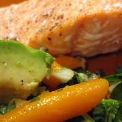 Carrot & Avocado Salad with Cilantro-Onion Dressing